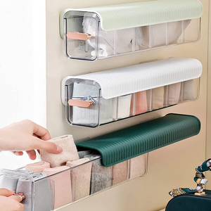 Boîte de rangement murale en plastique pour sous-vêtements et chaussettes, organisateur de rangement pour cuisine - Product Image 1