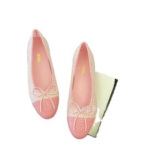 Fabricante Mayorista de Zapatos de Mujer con Lazo, Diseño Clásico y Moderno, Parte Superior de Tela Elástica, Entresuela de PU, Cómodos para Uso Diario - Product Image 1