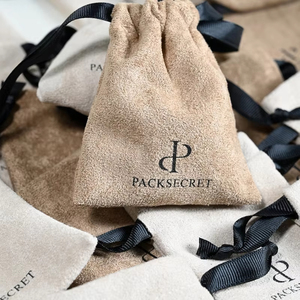 Wholesale Custom Printed Small Suede Drawstring Pouch Personalized Velvet Jewelry <b>Container</b> with Logo for Watch <b>Perfume</b> Gift - Product Image 3