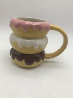 Taza de cerámica con forma de panda, taza de café de cerámica con forma de panda, animal 3d