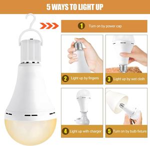 Bombilla LED de Emergencia de Alta Calidad con Doble Batería de Litio Extraíble, E26, 5W 8W, Exterior IP65, 3-5 Horas, Regulable, Ra80, 6500K - Product Image 4