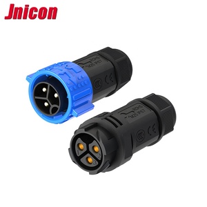 Konektor AC Surya Jnicon M25 3 Pin IP67 Tahan Air 50A Konektor Tahan Lama Bahan PA66 Konektor Kabel Listrik - Product Image 1