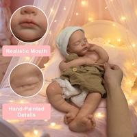 Poupée réaliste en silicone pour nouveau-né fille de 18 pouces |   Jouet en peluche pour bébé Reborn fait à la main, matériau doux, sourcils dessinés à la main, ensemble d'accessoires