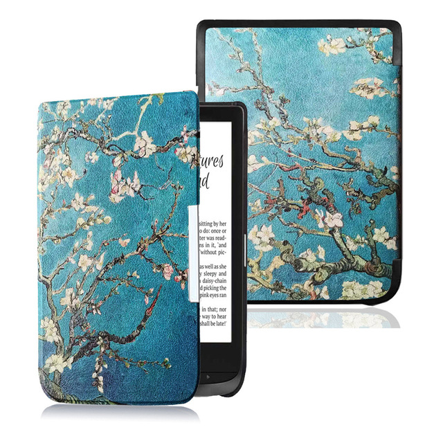 Auto Wake Sleep Flip Cover PU Leather Protective Shell Custom E-Reader Case for Pocketbook 616/627/632