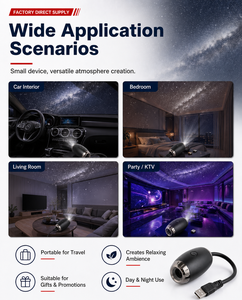 Lampe de toit USB VANTONE effet ciel étoilé pour voiture, projecteur LED d'ambiance intérieure, éclairage décoratif automobile nocturne - Product Image 5