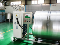 Réservoir de refroidissement horizontal pour lait, refroidisseur de lait en vrac pour l'agriculture laitière, réservoir de réfrigération industrielle, système de refroidissement au glycol