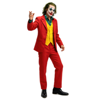 Costume de cosplay Joker Arthur Fleck Clown pour adulte, kit de costume d'Halloween avec chemise et gilet pour homme