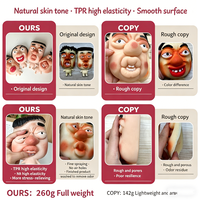 YIWUPOWER Jouets anti-stress originaux et amusants, Poupée masque souple à rebond rapide, Jouets promotionnels pour le soulagement du stress