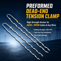 Support de câble Guy Grip Stay Wire Type en acier au carbone galvanisé à chaud, installation facile pour câbles de messagerie télécom, support pour commandes en gros