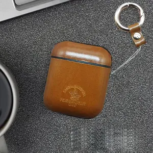 AirPods 1 세대 및 2 세대 용 폴로 정품 가죽 케이스