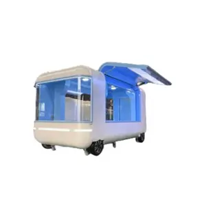 Custom Beach Mobile Bar Coffee Truck Mobile Restaurant Cater Trailer Food Track Remorque Fast Food Truck with Oven Fryer