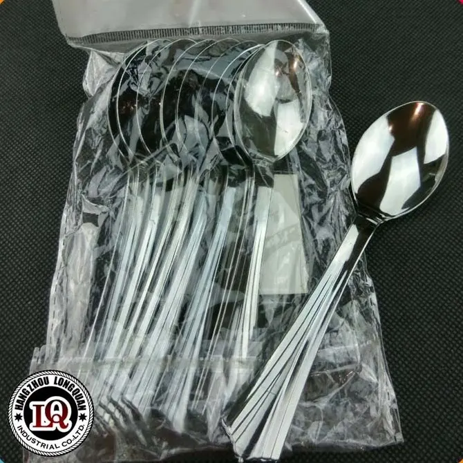 Plastic disposable silver spoon Party Flatware