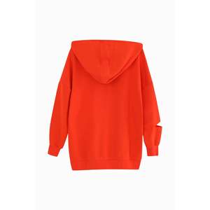 เสื้อสเวตเตอร์มีฮู้ดผู้หญิง แขนยาวแบบถัก ไหล่ตก สวมใส่สบายๆ - Product Image 5