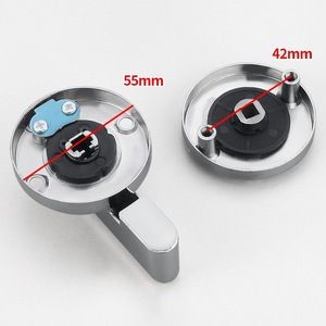 Cerradura para Puerta de Baño, Aleación de Zinc, 55 mm, 42 mm, Fácil Instalación, Cerradura Redonda Pequeña para Baños Públicos - Product Image 1