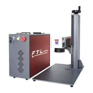 Portable Co2 Laser Machine 50w 100W Fiber Laser Marking Machine Stainless Steel Nameplate Credit Card Laser Mark