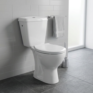 WC en céramique deux pièces à fixation au sol, à double chasse, avec siphon en S, pour salle de bain - Product Image 5