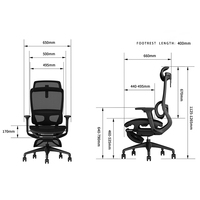 Chaise de bureau ergonomique pivotante multicolore moderne avec repose-pieds, design respirant, accoudoirs 3D réglables et soutien lombaire