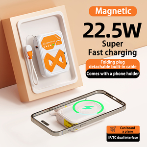 Biểu Tượng Tùy Chỉnh <span class=keywords><strong>3</strong></span> Trong <span class=keywords><strong>1</strong></span> 10000MAh Từ Sạc Không Dây Ngân Hàng Điện Cầm Tay Với Cắm Pd22.5W Nhanh Chóng Sạc Ngân Hàng Điện Với Đứng - Product Image 6