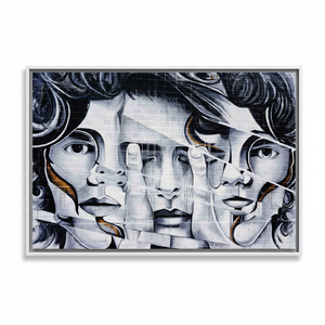 Modern Graffiti Art: Printed <b>Canvas</b> Wall Hanging with Urban Edge,WHITE <b>FRAMED</b> <b>CANVAS</b> - Product Image 2