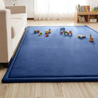 Tapis de sol en velours corail personnalisé pour bébé et tout-petit, épais et rembourré en mousse, adapté aux animaux domestiques, pour la décoration intérieure, le salon et les pique-niques, vente en gros