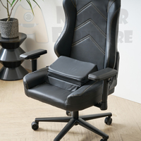 Chaise de jeu Monster Modern Premium en cuir avec coussin de tête magnétique, entièrement inclinable, accoudoirs réglables et confort large