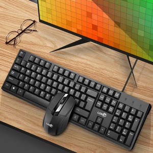 LDK Wired Keyboard Mouse Combo 104 <b>Keys</b> <b>USB</b> English Gaming Office Set - Product Image 2