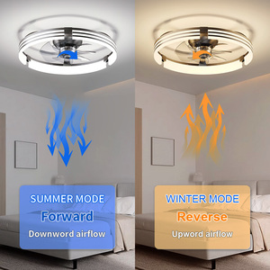 Hiện đại thời trang LED ánh sáng Quạt 6-tốc độ điều chỉnh tốc độ gió điều khiển độ sáng ứng dụng từ xa điều khiển cho phòng ngủ Acrylic đèn - Product Image 2