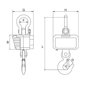 Dinamómetro Digital Fervi, Capacidad de Carga de 1 Kg, Instrumento de Medición de Fuerza de Acero Aleado con Pantalla de 40 x 20 mm - Product Image 1