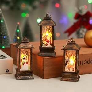 Decoraciones Navideñas, Faroles Navideños, Candelabros, Lámparas, Luces Nocturnas, Faroles con Llama, Decoraciones de Santa Claus, Regalos de Navidad - Product Image 2