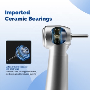 Pieza de mano dental de alta velocidad de titanio con cabeza mini/estándar e iluminación de fibra óptica - Product Image 3