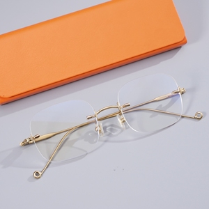 Monture de lunettes optiques sans monture en titane ultra-légère pour myopie, montures de lunettes de vue pour femmes et hommes, logo personnalisé OEM - Product Image 4