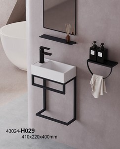 Yeni tasarım fabrika doğrudan fiyat gemi lavabo duvar asılı havza banyo havlu askısı için havlu rafı ile braketi - Product Image 5