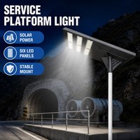 Lampadaire solaire tout-en-un 600W avec 6 modules LED, IP65, pour routes, cours, aéroports, fermes et projets routiers ruraux