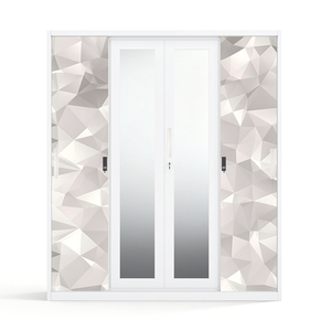 Armoire métallique imprimée, 4 portes coulissantes, 1600 mm - Product Image 2