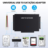 Cable Adaptador USB 3.0 a SATA/IDE para Discos Duros, Convertidor de HDD de 2.5/3.5 Pulgadas y Lector de Discos Externos