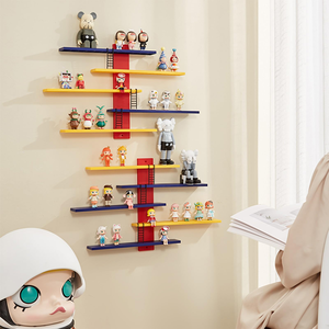 Estante de Exhibición Flotante de Bambú de Tres Niveles, Colorido, Moderno, para Montar en la Pared, Decorativo, para Guardar Figuras Coleccionables, <span class=keywords><strong>Funko</strong></span> - Product Image 2
