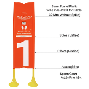 Base en plastique pour barre de piquet, remplissable de sable, pour piquet de 32 mm, sans pointe - Product Image 2