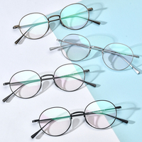 Gafas Borregls de Titanio Puro para Hombre, Montura Redonda de Diseño, Marca Nueva 2025, Ligeras, Estilo Japonés, Modelo 185717