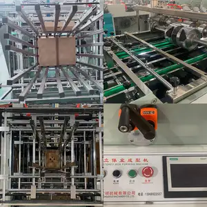 Hongshuo HS-HBJ-800 China Fornecimento Automático Papel De Papelão Almoço Fazendo Formando Caixa Erecting Packing Machine