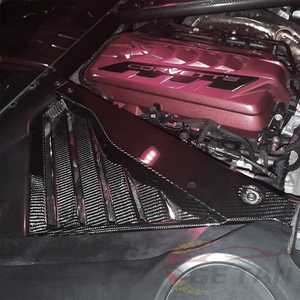 Penutup Panel Teluk mesin serat karbon kering gaya Oem untuk 20-up Corvette C8 Coupe 2 buah - Product Image 5