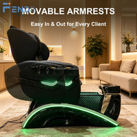 Vente en gros de mobilier et d'équipements professionnels pour salons de manucure, fauteuil de pédicure de luxe avec bac à pieds