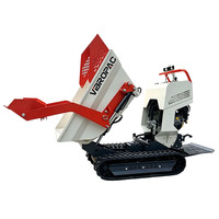 Mini-dumper sur chenilles autoporteur robuste 500 kg, transporteur compact à chenilles en caoutchouc pour travaux d'ingénierie extérieurs