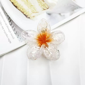 Großhandel Plume ria <span class=keywords><strong>Grab</strong></span> Clip Mode Ästhetik Sparkling Powder Flower Clip Frauen Curly Hair Shark Clip Stirnband - Product Image 6