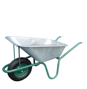 Brouette en acier galvanisé 85L, brouette de chantier <span class=keywords><strong>Limex</strong></span> avec roue en polyuréthane <span class=keywords><strong>Limex</strong></span> - Product Image 3