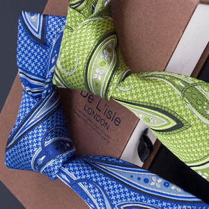 Corbatas de Seda Jacquard Tejidas de Venta Directa de Fábrica a Buen Precio, Corbata con Logotipo Personalizado, Diseño Paisley, Corbata Clásica para Hombre - Product Image 2