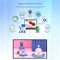 AWSTOUCH - Cartel Digital LCD de 21.5-100 Pulgadas, 2K, Táctil, Opcional con Soporte de Pared, Monitor Publicitario, CMS, Publicación Remota de Contenido