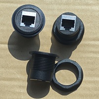 Coupleur CAT6 RJ45 8P8C Femelle à Femelle Passage Direct Montage sur Panneau Rond Prise