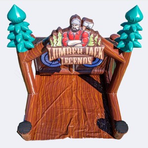 Juego <span class=keywords><strong>de</strong></span> Lanzamiento <span class=keywords><strong>de</strong></span> Hacha Doble Lumberjack Legends - Objetivo Inflable para Lanzar Hachas con 2 Zonas <span class=keywords><strong>de</strong></span> Puntuación, para Fiestas y Eventos - Product Image 4