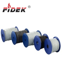 Cordon d'étanchéité flexible en fibre de verre ignifuge pour four et cuisinière, noir, 30-50 m de diamètre, certifié ISO9001, FIDEK