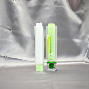 หลอดพลาสติกบรรจุเครื่องสำอางแบบ2 in 1ขนาด60มล. และ60มล. บรรจุภัณฑ์แบบบีบสองช่องสำหรับล้างหน้าด้วยมือ - Product Image 2